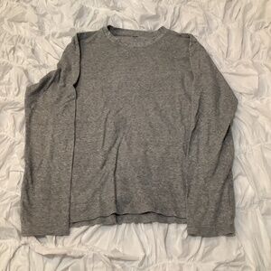 Light Grey Thick Long Sleeve Tee